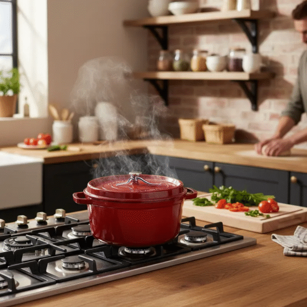 Olla Cocotte con Tapa 28 cm, Hierro Fundido - Imagen 7