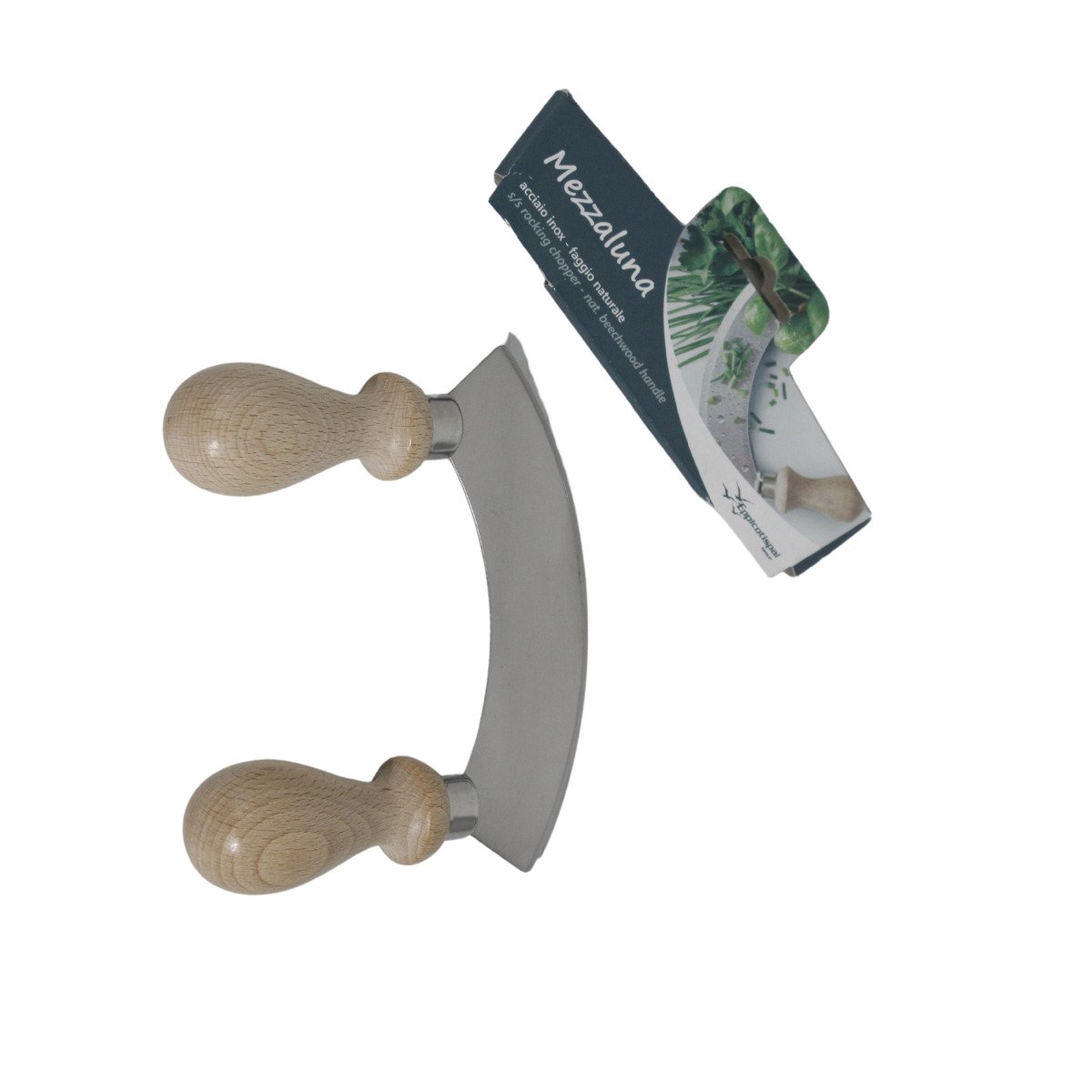Eppicotispai – Picadora Mezzaluna de acero inoxidable, 15.2cm - Imagen 3