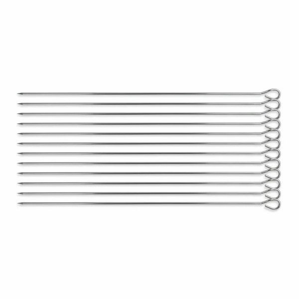 Eppicotispai - Brocheta larga de acero inoxidable, paquete de 12