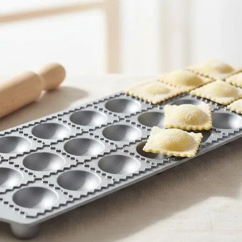 Eppicotispai – Ravioli Maker de aluminio con rodillo, 24 agujeros - Imagen 8