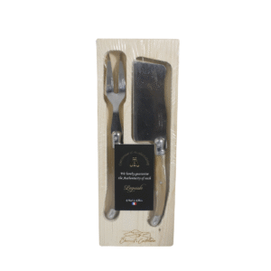 Laguiole Premium - Cortadores de queso de acero inoxidable de 2 piezas, rubio