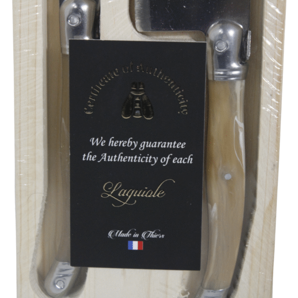 Laguiole Premium - Cortadores de queso de acero inoxidable de 2 piezas, rubio - Imagen 3
