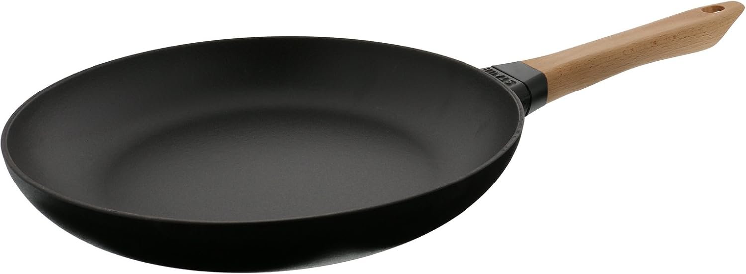 STAUB PANS - Sartén Negra con Mango de Madera, 28 cm - Imagen 4