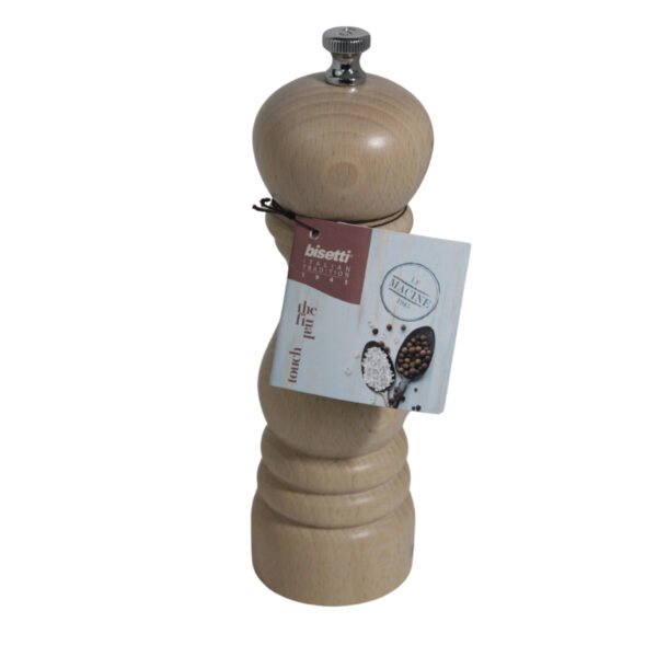 Bisetti - Molino de sal de madera de haya, 18 cm - Imagen 2
