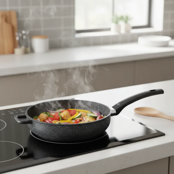 Olympia Hard Cook - Sartén de aluminio fundido, antiadherente, 28cm - Imagen 6