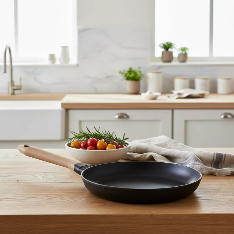 STAUB PANS - Sartén Negra con Mango de Madera, 28 cm - Imagen 7