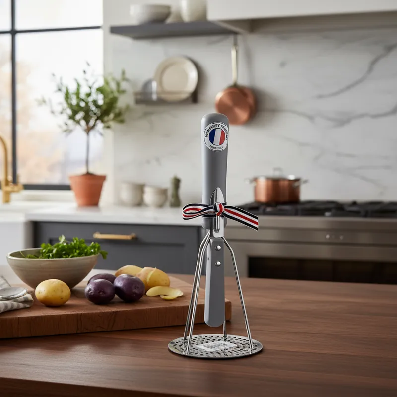 Roger Orfevre - triturador y pelador de patatas de acero inoxidable, gris - Imagen 3