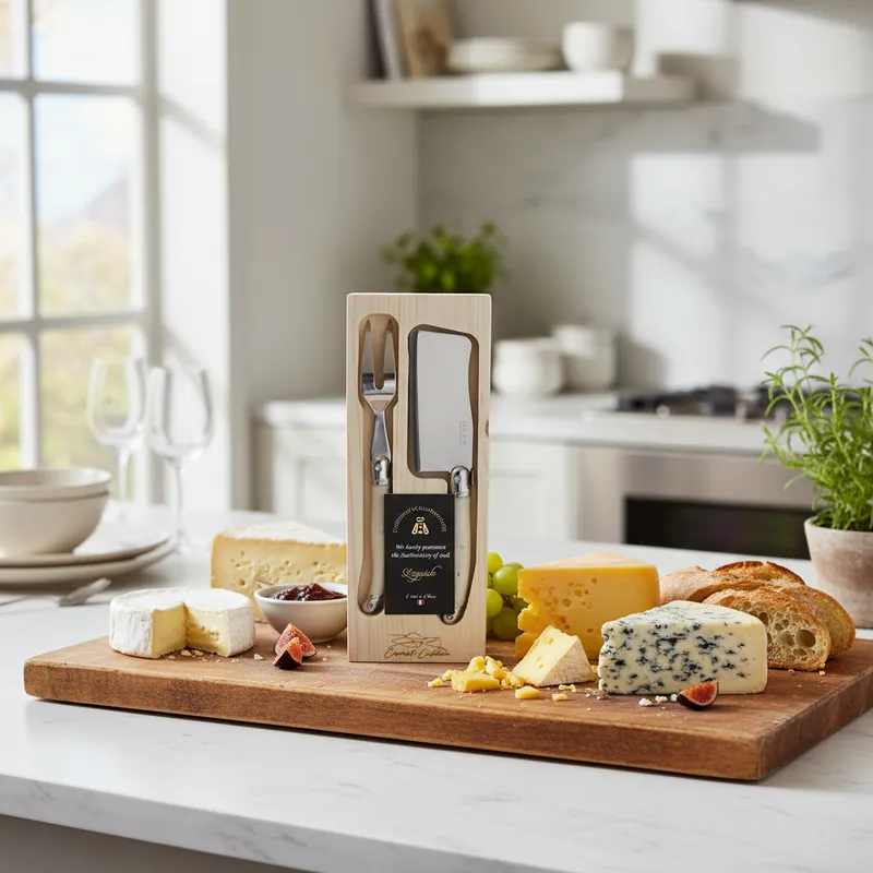 Laguiole Premium - Cortadores de queso de acero inoxidable de 2 piezas - Imagen 6