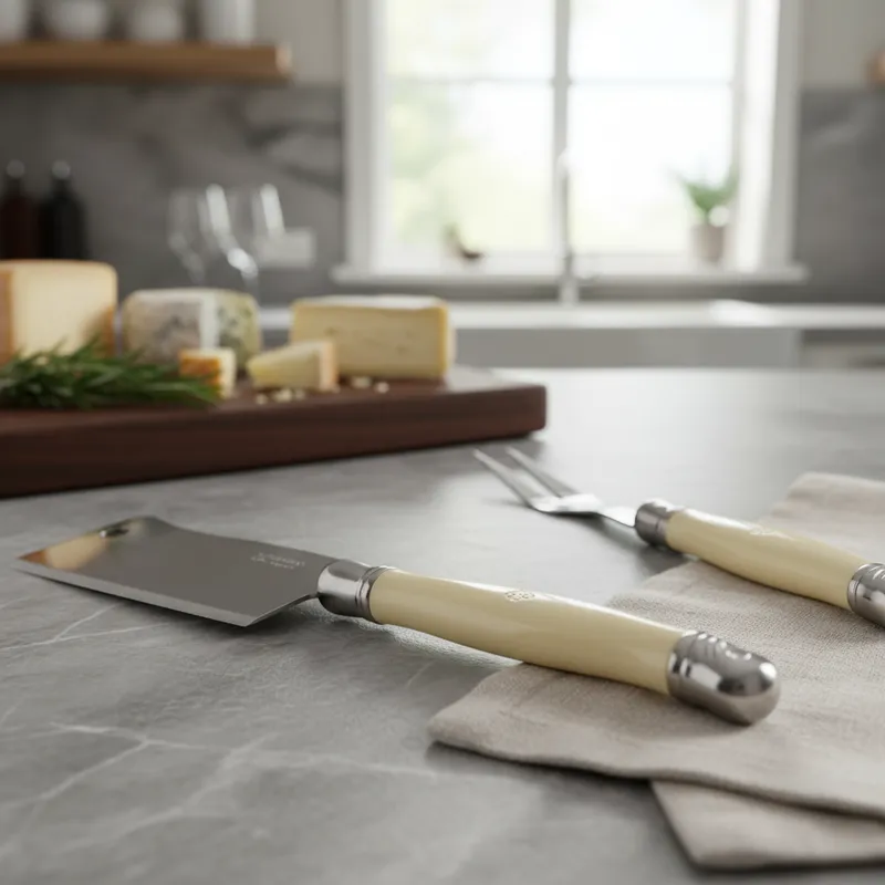 Laguiole Premium - Cortadores de queso de acero inoxidable de 2 piezas - Imagen 3