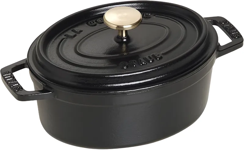 Staub - Olla Cocotte Ovalada, Negro - Imagen 2