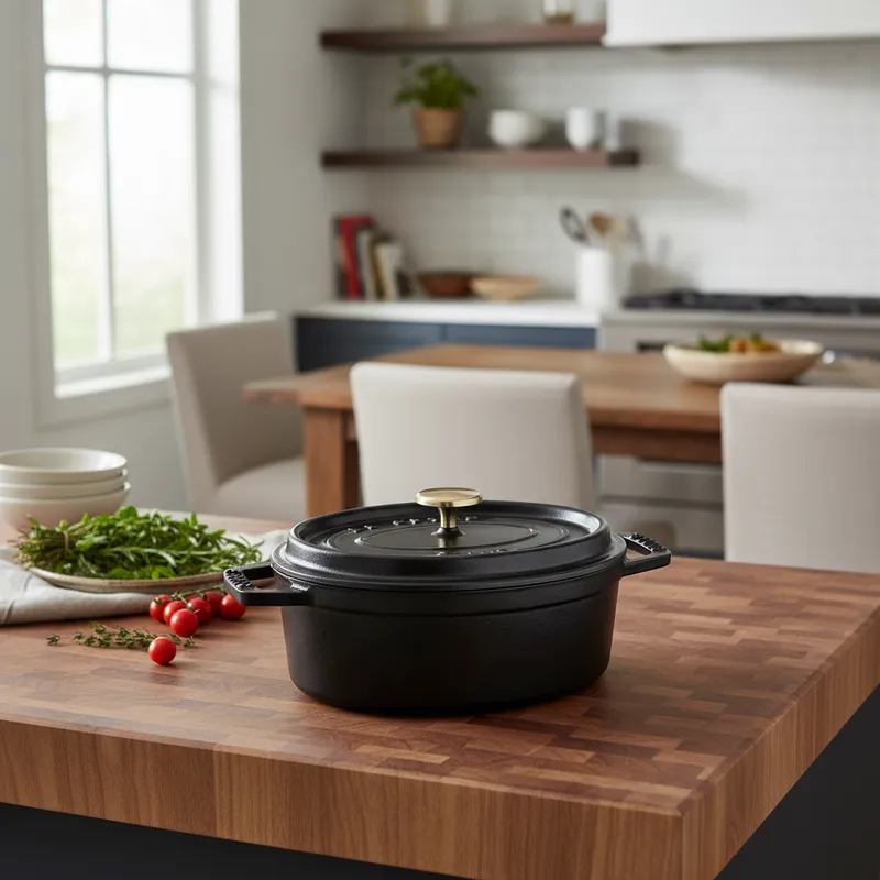 Staub - Olla Cocotte Ovalada, Negro - Imagen 7