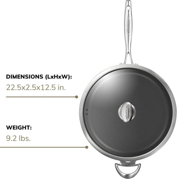 Scanpan PRO IQ - Sartén antiadherente con tapa, 3.6L - Imagen 4